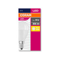  OSRAM Value LED kisgömb, matt búra, 7W 806lm 2700K E14, átlagos élettartam: 10000 óra, fényszín: meleg fehér LED VALUE CL P 60 FR 7W 2700K E14 ( 4058075152939 )
