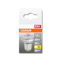  OSRAM Star 230V LED PAR16 spot, üveg ház, 2,6W 230lm 2700K GU10, átlagos élettartam: 15000 óra, fényszín: meleg fehér LED ST PAR16 35 36° 3W 2700K GU10 ( 4058075233263 )