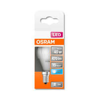 Osram OSRAM Star LED kisgömb, matt búra, 5W 470lm 4000K E14, átlagos élettartam: 15000 óra, fényszín: hideg fehér LED ST CL P 40 FR 5W 4000K E14 ( 4058075430815 )