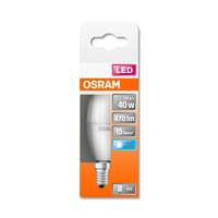  OSRAM Star LED gyertya, matt búra, 5W 470lm 4000K E14, átlagos élettartam: 15000 óra, fényszín: hideg fehér LED ST CL B 40 FR 5W 4000K E14 ( 4058075431058 )