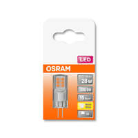  OSRAM Star 12V LED kapszula, átlátszó búra, 2,4W 300lm 2700K G4, átlagos élettartam: 15000 óra, fényszín: meleg fehér LED ST PIN 12V 28 CL 2.4W 2700K G4 ( 4058075431997 )