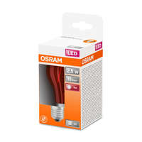  OSRAM Star színes LED körte, piros, üveg búra, 2,5W 45lm 3000K E27, átlagos élettartam: 15000 óra, fényszín: piros LED STAR+ DECO CL A 15 300° 2.5W 3000K E27 RED ( 4058075433946 )