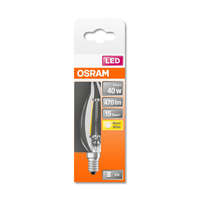  OSRAM Star LED gyertya, átlátszó üveg búra, 4W 470lm 2700K E14, átlagos élettartam: 15000 óra, fényszín: meleg fehér LED ST CL BA 40 FIL 4W 2700K E14 ( 4058075434226 )