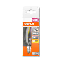  OSRAM Star LED gyertya, átlátszó üveg búra, 6,5W 806lm 2700K E14, átlagos élettartam: 15000 óra, fényszín: meleg fehér LED ST CL B 60 FIL 6.5W 2700K E14 ( 4058075434981 )