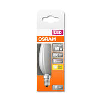  OSRAM Star LED gyertya, matt üveg búra, 6,5W 806lm 2700K E14, átlagos élettartam: 15000 óra, fényszín: meleg fehér LED ST CL B 60 GL FR 6.5W 2700K E14 ( 4058075435513 )