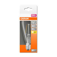  OSRAM Star LED Edison körte, átlátszó üveg búra, 2,5W 250lm 2700K E27, átlagos élettartam: 15000 óra, fényszín: meleg fehér LED ST CL EDISON 25 FIL 2.5W 2700K E27 ( 4058075436763 )