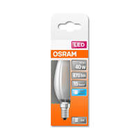  OSRAM Star LED gyertya, matt üveg búra, 4W 470lm 4000K E14, átlagos élettartam: 15000 óra, fényszín: hideg fehér LED ST CL B 40 GL FR 4W 4000K E14 ( 4058075437128 )