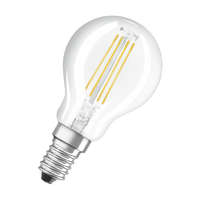  OSRAM Value LED kisgömb, átlátszó üveg búra, 4W 470lm 2700K E14, átlagos élettartam: 10000 óra, fényszín: meleg fehér LED VALUE CL P 40 FIL 4W 2700K E14 ( 4058075438590 )