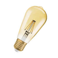  OSRAM Vintage dimmelhető LED Edison körte, átlátszó üveg búra, 6.5W 725lm 2400K E27, átlagos élettartam: 15000 óra, meleg fehér, Vintage 1906 Edison 55 Filament DIM 6.5W 824 Gold E27 (4099854081514)
