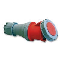 PCE PCE, 245-6, ipari csatlakozó lengő dugalj egyenes 5P (3P+N+F) 125A 6h, 400V 50/60 Hz, IP67, Dafh-1254, piros, csavaros csatlakozás, Shark (PCE 245-6)