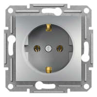 Schneider Electric Schneider Electric Asfora EPH2900161 földelt csatlakozóaljzat (dugalj), 2P+F, aluminium burkolattal. keret nélkül, süllyesztett, 16A 250V ( EPH2900161 ).