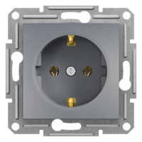 Schneider Electric Schneider Electric Asfora EPH2900162 földelt csatlakozóaljzat (dugalj), 2P+F, acél burkolattal. keret nélkül, süllyesztett, 16A 250V ( EPH2900162 ).