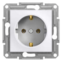 Schneider Electric Schneider Electric Asfora EPH2970121 földelt csatlakozóaljzat (dugalj), 2P+F, fehér burkolattal, keret nélkül, süllyesztett, 16A 250V ( EPH2970121 ).