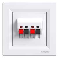 Schneider Electric Schneider Electric Asfora EPH5700121 sztereó hangszóró-csatlakozóaljzat 4 db kivezetéssel fehér burkolattal, kerettel, süllyesztett ( EPH5700121 ).