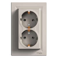 Schneider Electric Schneider Electric Asfora EPH9900169 földelt csatlakozóaljzat (dugalj), 2x2P+F, bronz burkolattal, kerettel, süllyesztett, 16A 250V ( EPH9900169 ).