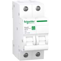  Schneider Electric, Resi9, R9F14206, Kismegszakító 2P,6A, C karakterisztika, 4,5 kA Resi9 (Schneider R9F14206)