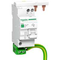  Schneider Electric, Resi9 Quick PF, R9L16610, túlfeszültség levezető (fixbetétes egybeépített leválasztó kismegszakítóval) 1 pólus, C (T2) fokozatú, távjelző nélküli, 230 AC/10 kA Quick PF Resi9 (Schneider Electric R9L16610)