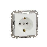 Schneider Electric Schneider Electric SDD111025 földelt csatlakozóaljzat (dugalj), 2P+F, fehér burkolattal, csavaros bekötés, keret nélkül, süllyesztett, 16A 250V IP20 (Sedna Design / Elements)