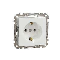 Schneider Electric Schneider Electric SDD111026 földelt csatlakozóaljzat (dugalj), 2P+F, fehér burkolattal, rugós bekötés, keret nélkül, süllyesztett, 16A 250V IP20 (Sedna Design / Elements)