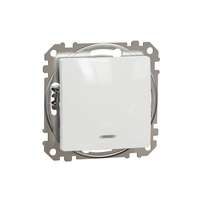 Schneider Electric Schneider Electric SDD111101N egypólusú kapcsoló (101), fehér burkolattal, piros ellenőrzőfénnyel, rugós bekötés, kerét nélkül, süllyesztett, 10A 250V IP20 (Sedna Design / Elements)