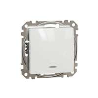 Schneider Electric Schneider Electric SDD111106L váltókapcsoló (106), fehér burkolattal, kék jelzőfénnyel, rugós bekötés, kerét nélkül, süllyesztett, 10A 250V IP20 (Sedna Design / Elements)