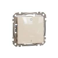 Schneider Electric Schneider Electric SDD112102 kétpólusú kapcsoló (102), bézs burkolattal, rugós bekötés, kerét nélkül, süllyesztett, 10A 250V IP20 (Sedna Design / Elements)