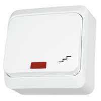 Schneider Electric Schneider Electric Prima WDE001061 váltókapcsoló (106), fehér, komplett szerelvény, falon kívüli, jelzőfénnyel 10A 250 ( WDE001061 ).