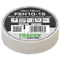 Tracon Tracon FEH10-15 PVC.Szigetelőszalag 10 m x 15 mm fehér ( FEH10-15 )