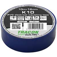 Tracon Electric Tracon, K10, szigetelőszalag, kék, 10 m x 18 mm, PVC, 0-90°C Tracon (K10)