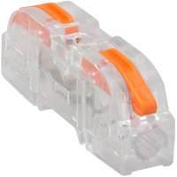 Tracon Electric Tracon OVOTT11 csavar nélküli vezeték összekötő 2 x 0,5-4mm2 -es tömör és sodrott vezetékhez, oldható, átlátszó házban, 32A 400V - 14,5x9,1x39,3mm