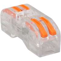 Tracon Electric Tracon OVOTT22 csavar nélküli vezeték összekötő 4 x 0,5-4mm2 -es tömör és sodrott vezetékhez, oldható, átlátszó házban, 32A 400V - 14,5x13,3x39,3mm