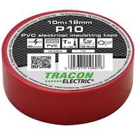 Tracon Electric Tracon, P10, szigetelőszalag, piros, 10 m x 18 mm, PVC, 0-90°C Tracon (P10)