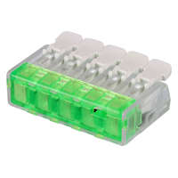 Tracon Tracon RVOG5 vezeték összekötő 5 x 0,2-4mm2 -es tömör és sodrott vezetékhez, oldható, lapos kivitel , átlátszó házban