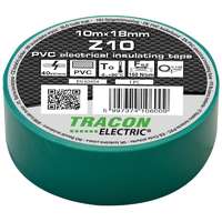 Tracon Electric Tracon, Z10, szigetelőszalag, zöld, 10 m x 18 mm, PVC, 0-90°C Tracon (Z10)