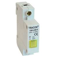  Tracon C60-LAM-S, Sorolható jelzőlámpa, sárga 250V AC, 0.6W, Glimm