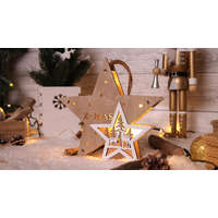 Tracon Tracon CHRHS7WW LED karácsonyi csillag,fa,elemes Timer 6+18h, 7LED, 3000K, 2xAAA ( CHRHS7WW )
