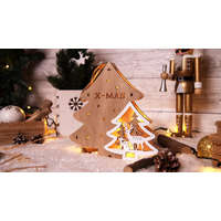 Tracon Tracon CHRHT7WW LED karácsonyi fenyőfa,fa,elemes Timer 6+18h, 7LED, 3000K, 2xAAA ( CHRHT7WW )