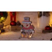 Tracon Electric Tracon CHRSMW3WW LED karácsonyi dekoráció, hóember, elemes Timer 6+18h,3LED, meleg fehér ( 3000K ) színhőmérséklettel, 2xAAA ( CHRSMW3WW )