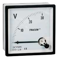  Tracon DCVM48-120, Analóg egyenáramú voltmérő 48×48mm, 120V DC