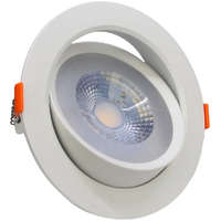 Tracon Tracon DLCOB12NW Beépíthető álmennyezeti LED lámpatest, forgatható 200-240 V, 50Hz, 12W, 4000K, 960lm, 38°, IP20, EEI=G