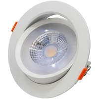 Tracon Tracon DLCOB9NW Beépíthető álmennyezeti LED lámpatest, forgatható 200-240 V, 50Hz, 9W, 4000K, 630lm, 38°, IP20, EEI=G