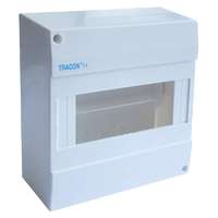  Tracon EDFK-8/1AN Műanyag kiselosztó, ajtó nélkül, 8 modul, IP40, falon kívüli