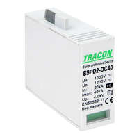 Tracon Tracon ESPD2-DC40-1000VGO T2 DC típusú VG túlfeszültséglevezető, betét 1000V Ucpv: 1200V, In:20kA, Imax:40kA, Up:4kV, Var+GTD