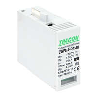 Tracon Tracon ESPD2-DC40-1000VO T2 DC típusú V túlfeszültség levezető, betét 1000V Ucpv: 1200V, In:20kA, Imax:40kA, Up:4kV, Var