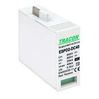 Tracon Tracon ESPD2-DC40-600VGO T2 DC típusú VG túlfeszültséglevezető betét 600V Ucpv: 800V, In:20kA, Imax:40kA, Up:2,6kV, Var+GTD