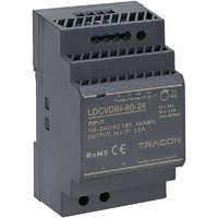 Tracon Tracon LDCVDIN-60-24 DIN sínre szerelhető tápegységszabályozható DC kimenettel 100-200VAC,3A/DC24V,2,5A/60W