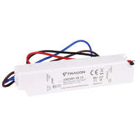 Tracon Tracon LDCVIP-18-12 Védett műanyag házas LED meghajtó 180-264VAC/12 VDC,18W,0-1,5A, IP67