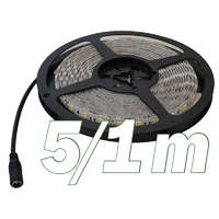 Tracon Electric Tracon LED-SZ24-48-CW LED szalag beltéri (IP20) 4,8 W/m teljesítménnyel, 480lm/m, 6000K hidegfehér színhőmérséklettel, 24V DC, 8mm széles, 60 LED/m SMD LED, 120°