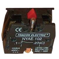 Tracon Tracon NYAE102 Érintkező-egység fémalapra szerelt nyomógombokhoz 1×NC, 3 A/400 V