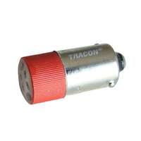 Tracon Tracon NYGL-ACDC24R LED-es jelzőizzó, piros 24V AC/DC, Ba9s